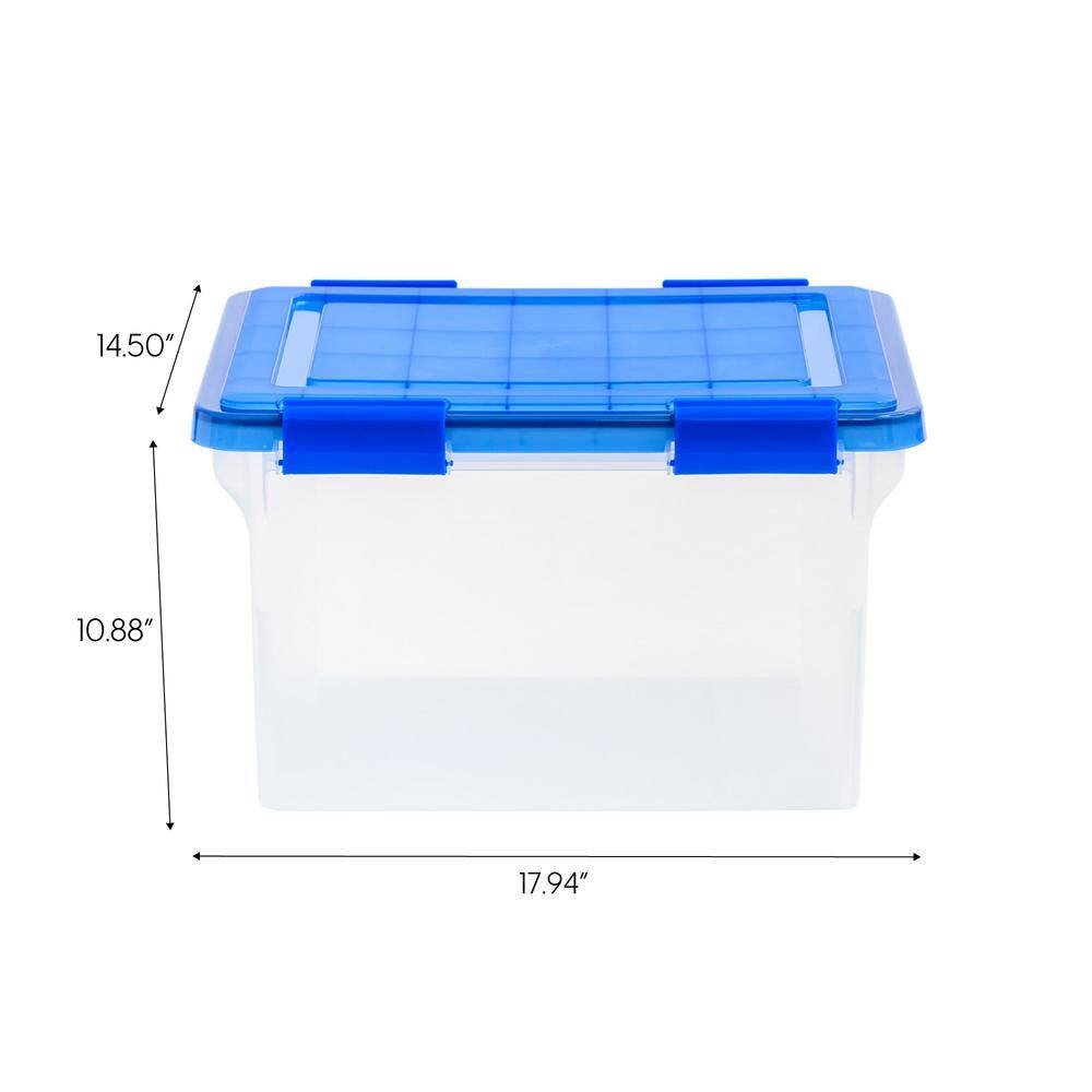 IRIS Stackable Plastic Legal File Storage Box for Letter (3-Pack) 500143