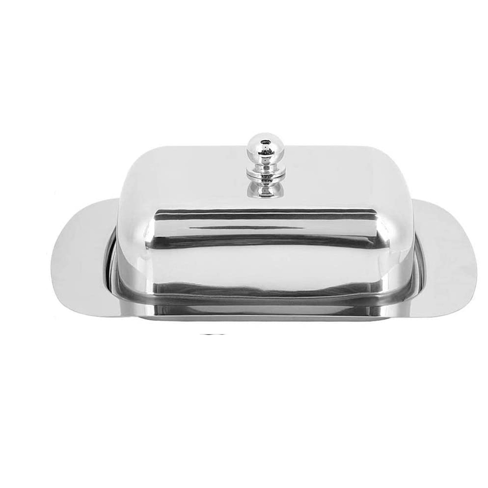 Jsaert Butter Dish Made of Brushed Stainless Steel Dishwasher-safe for Kitchen