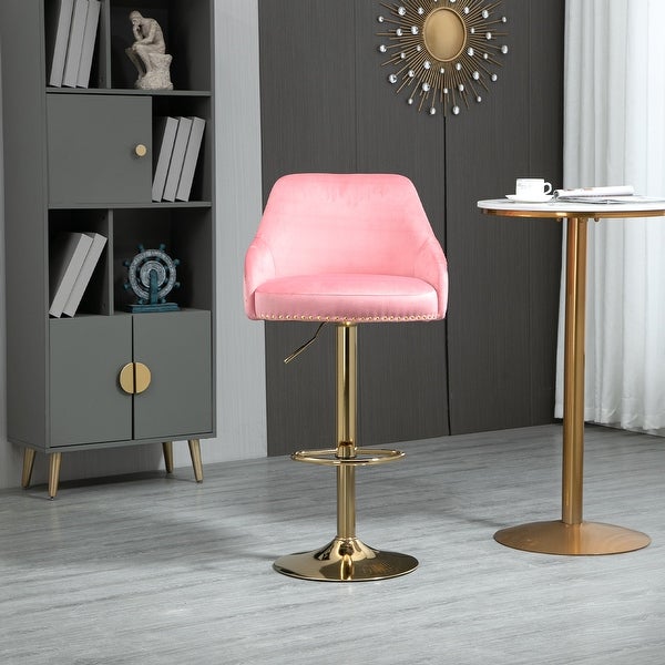 Velvet Upholstered Bar Stools