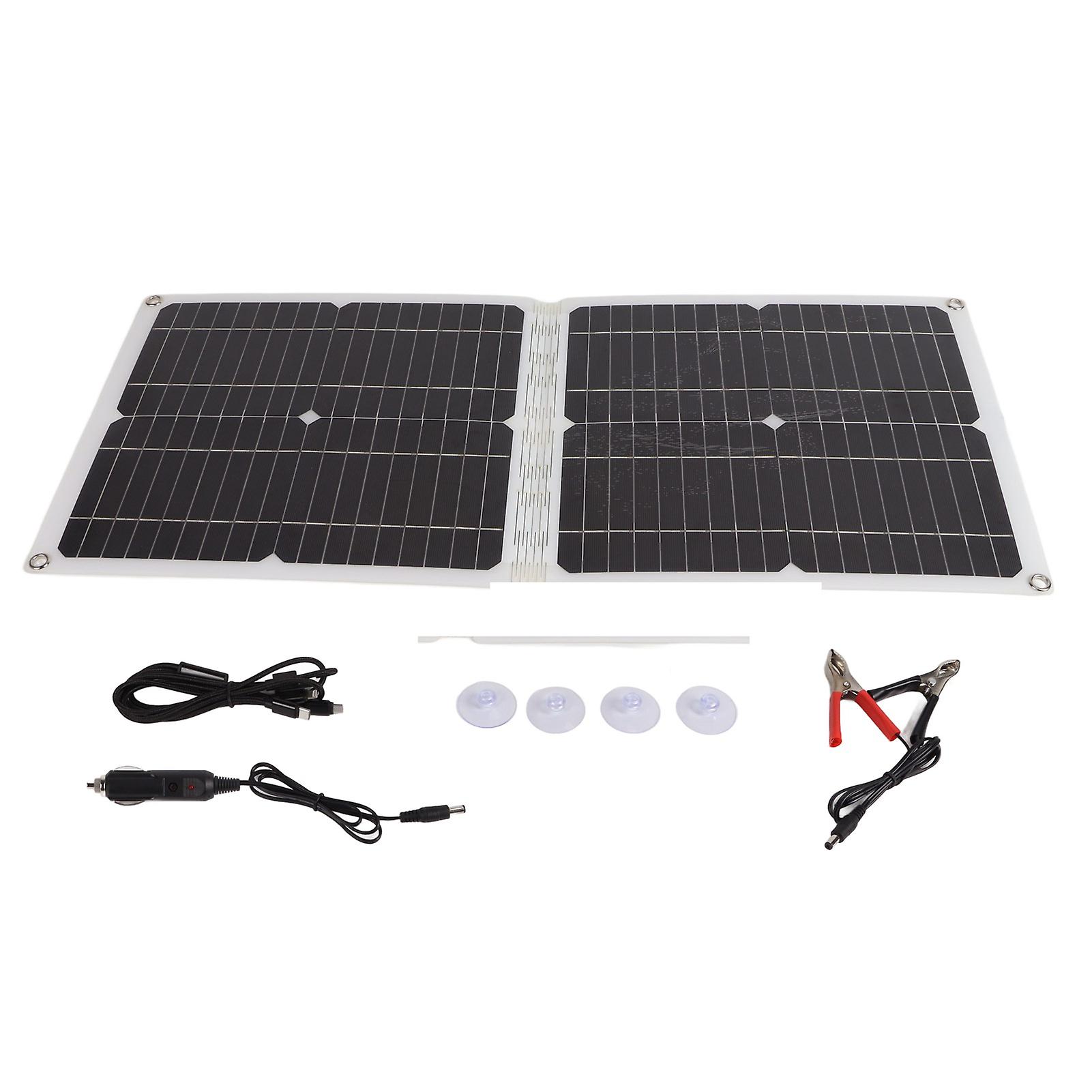 Foldable Solar Charging Panels 5v 40w Monocrystalline High Conversion Rate Solar Panel Kit For Rv Ships Atv