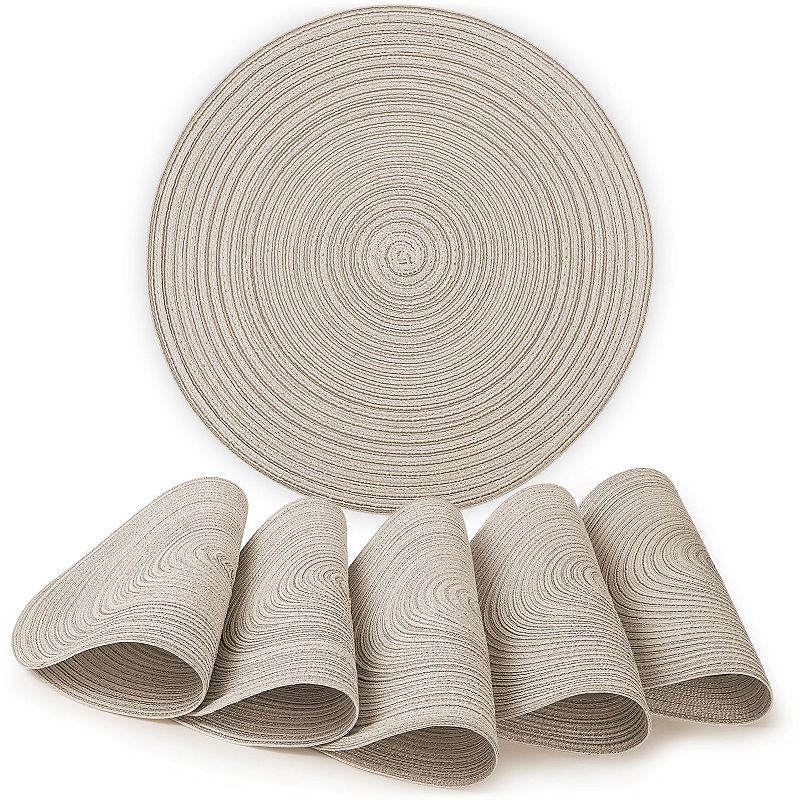 Round Placemats Braided - Set of 6