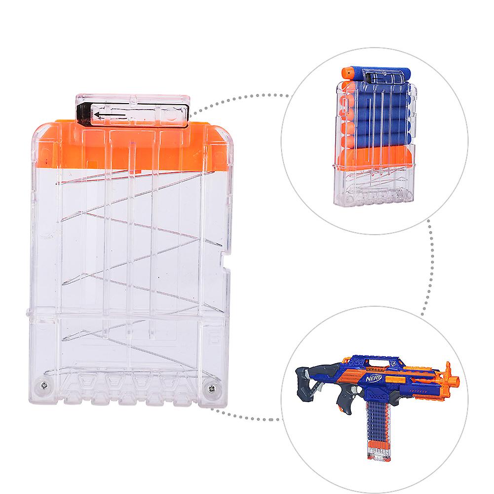 Reload Clip Magazine Darts Replacement Magazine Transparent Toy Gun Soft Bullet Clip For 6