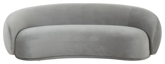 Kendall Velvet Sofa  Modern Glam Curved Sofa  Cute Chic Lux Couch 89.7 quot  Modern   Sofas   by Modern Selections  Houzz