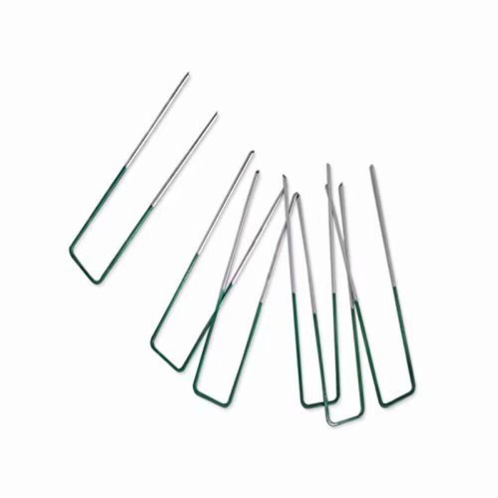 Agfabric Anti-Rust Galvanized Ground Staples Heavy-Duty Steel Sod Stake Anchor Pins U-Shaped Garden Securing Pegs (50-Pack) TPCUP138197950