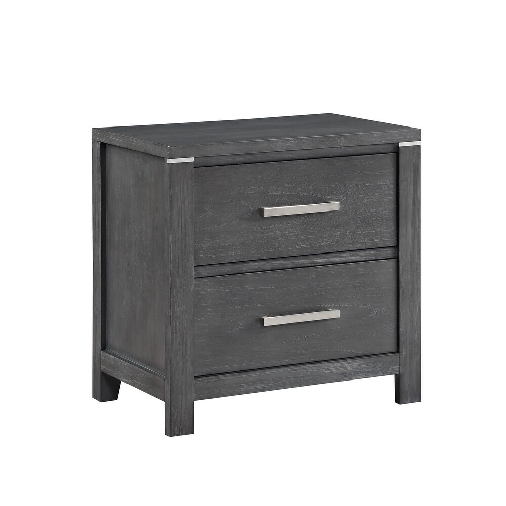 New Classic Furniture Alamos Charcoal Grey 4 piece Bedroom Set with Nightstand