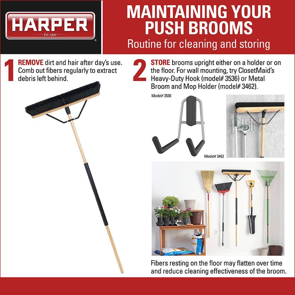 HARPER 24 in. Easy to Assemble All-Purpose Push Broom 3424P1