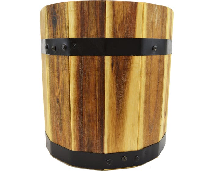 Avera Wood Cylinder Planter 10 inch AWP305100