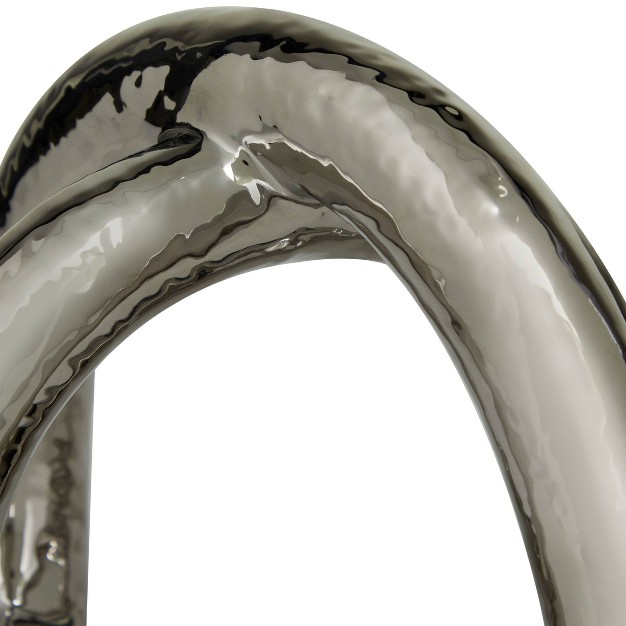 Porcelain Abstract Arched Sculpture Silver Cosmoliving By Cosmopolitan