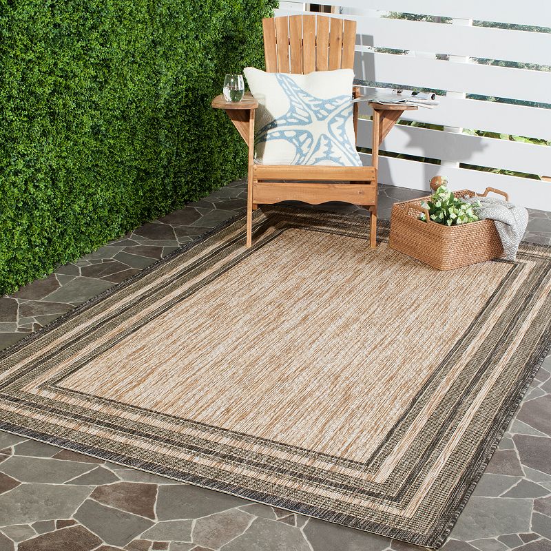 Safavieh Courtyard Kensington Framed Indoor Outdoor Rug