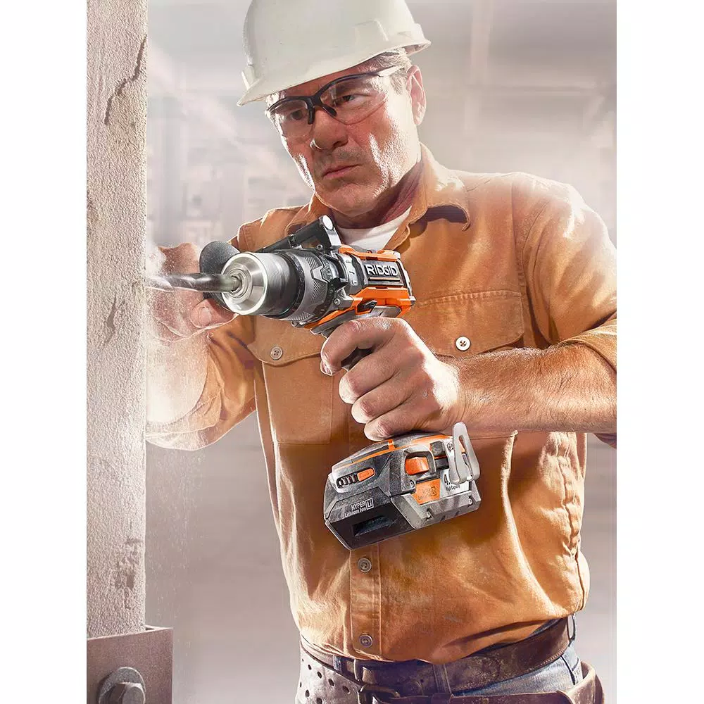 RIDGID 18-Volt Lithium-Ion Cordless 1/2 in. Hammer Drill/Driver Kit with 18-Volt Lithium-Ion 2.0 Ah Battery Pack and Charger and#8211; XDC Depot