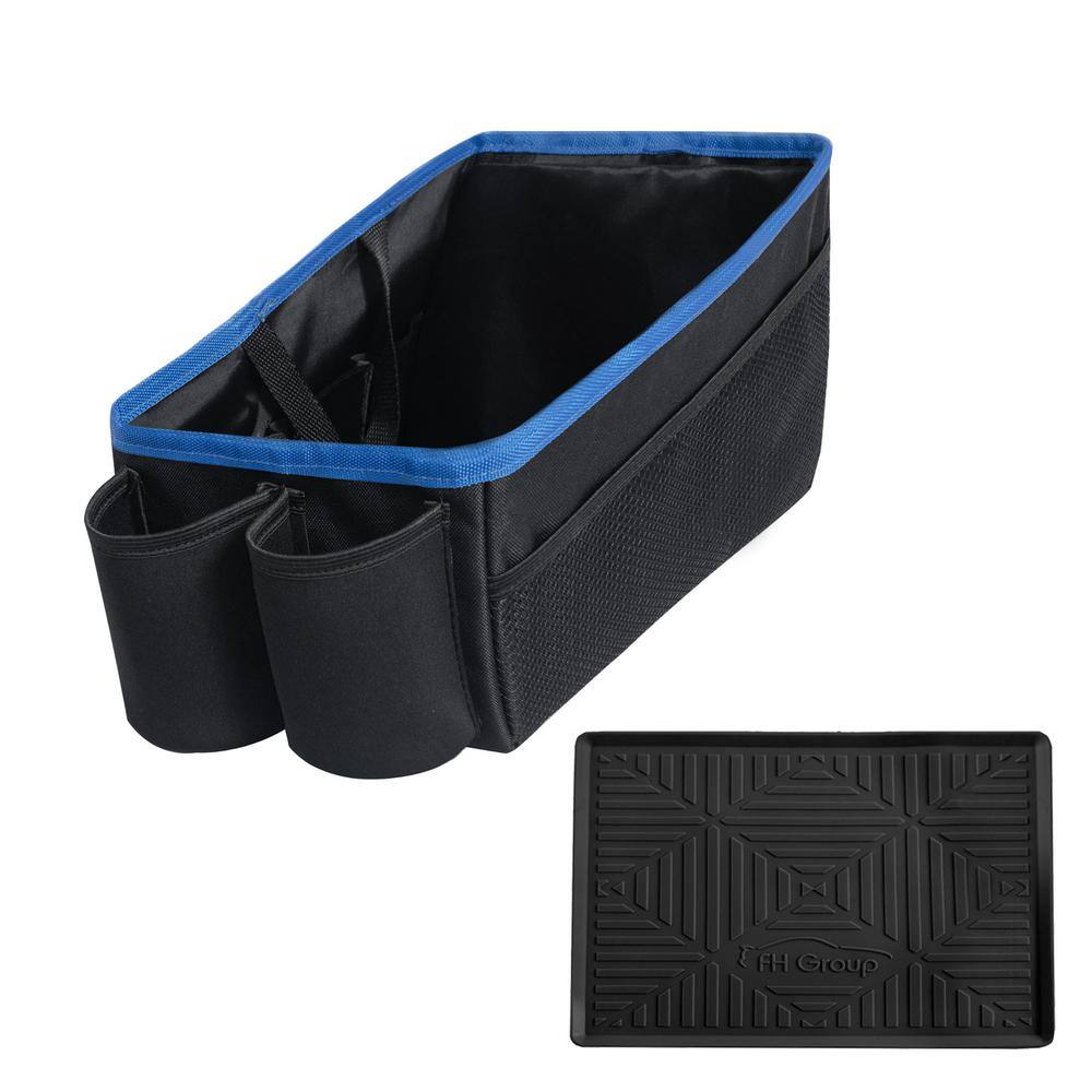 FH Group Multi-Use Tote Car Organizer with Cup Holders DMFH1135BLUE