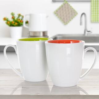 Gibson Home Crenshaw 4-Piece 12 oz. Ceramic Mug Set in Assorted Colors 985114939M