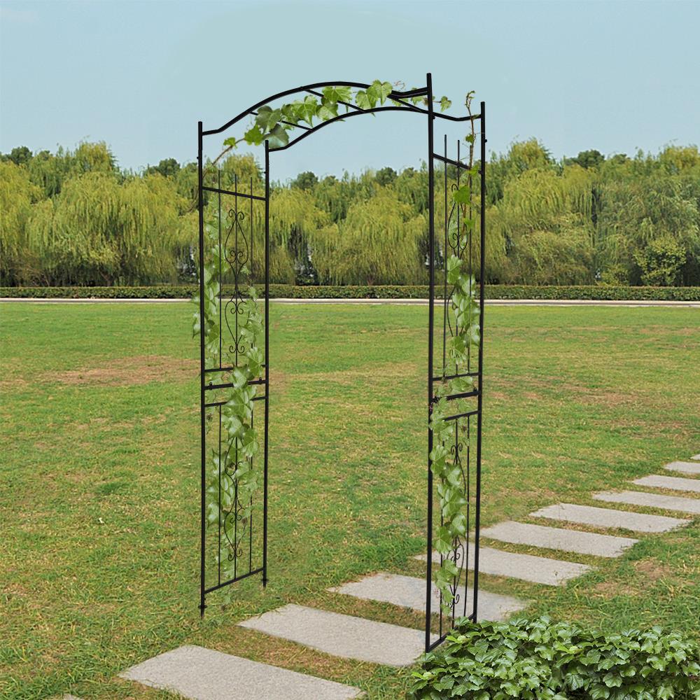 SalonMore 7.5 Ft Garden Arch,Garden Arbor for Various Climbing Plant