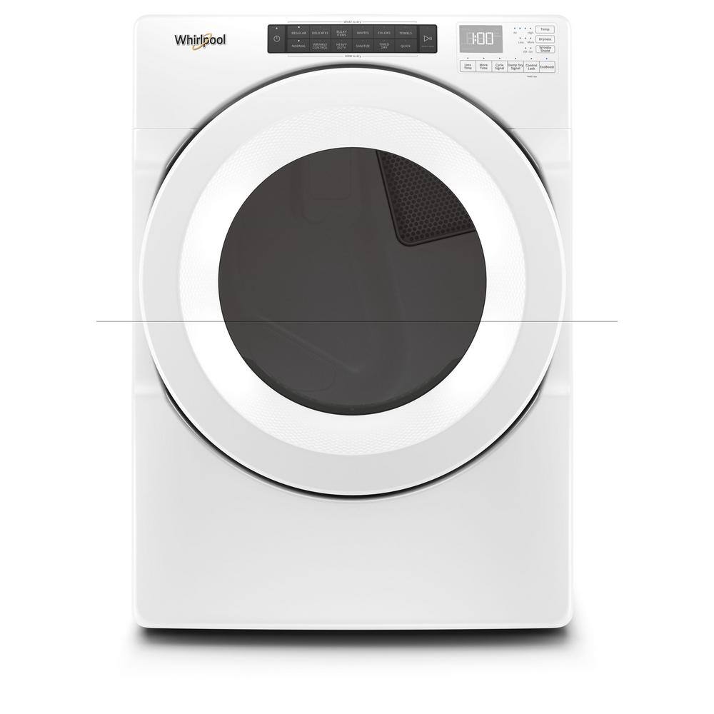 Whirlpool 7.4 cu. ft. 240-Volt Electric Vented Dryer in White with Intuitive Touch Controls ENERGY STAR WED560LHW