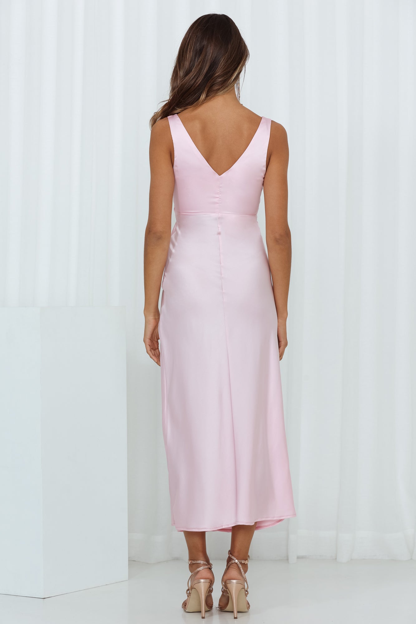 Long Phone Calls Midi Dress Pink