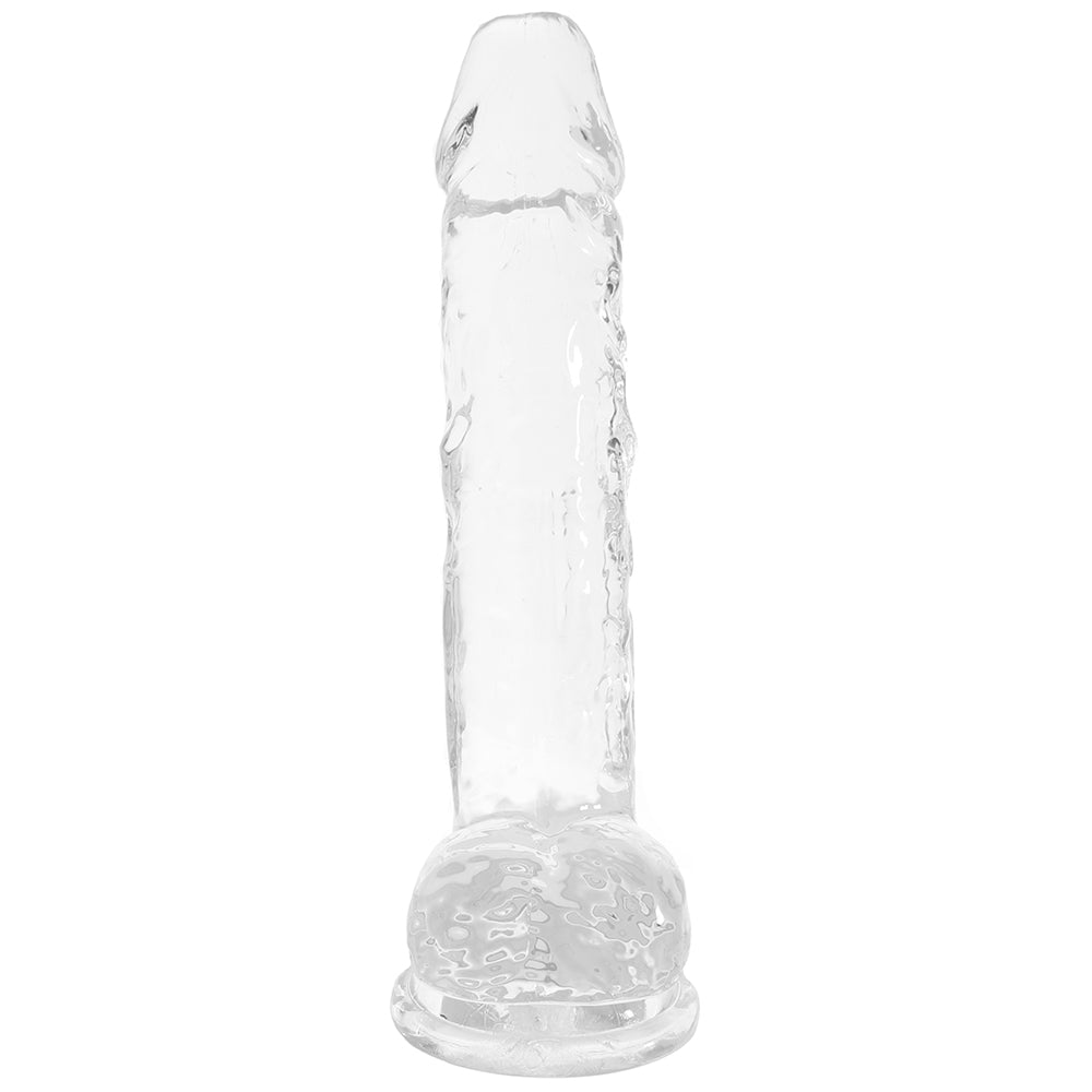 RealRock 7 Inch Realistic Ballsy Dildo in Crystal Clear