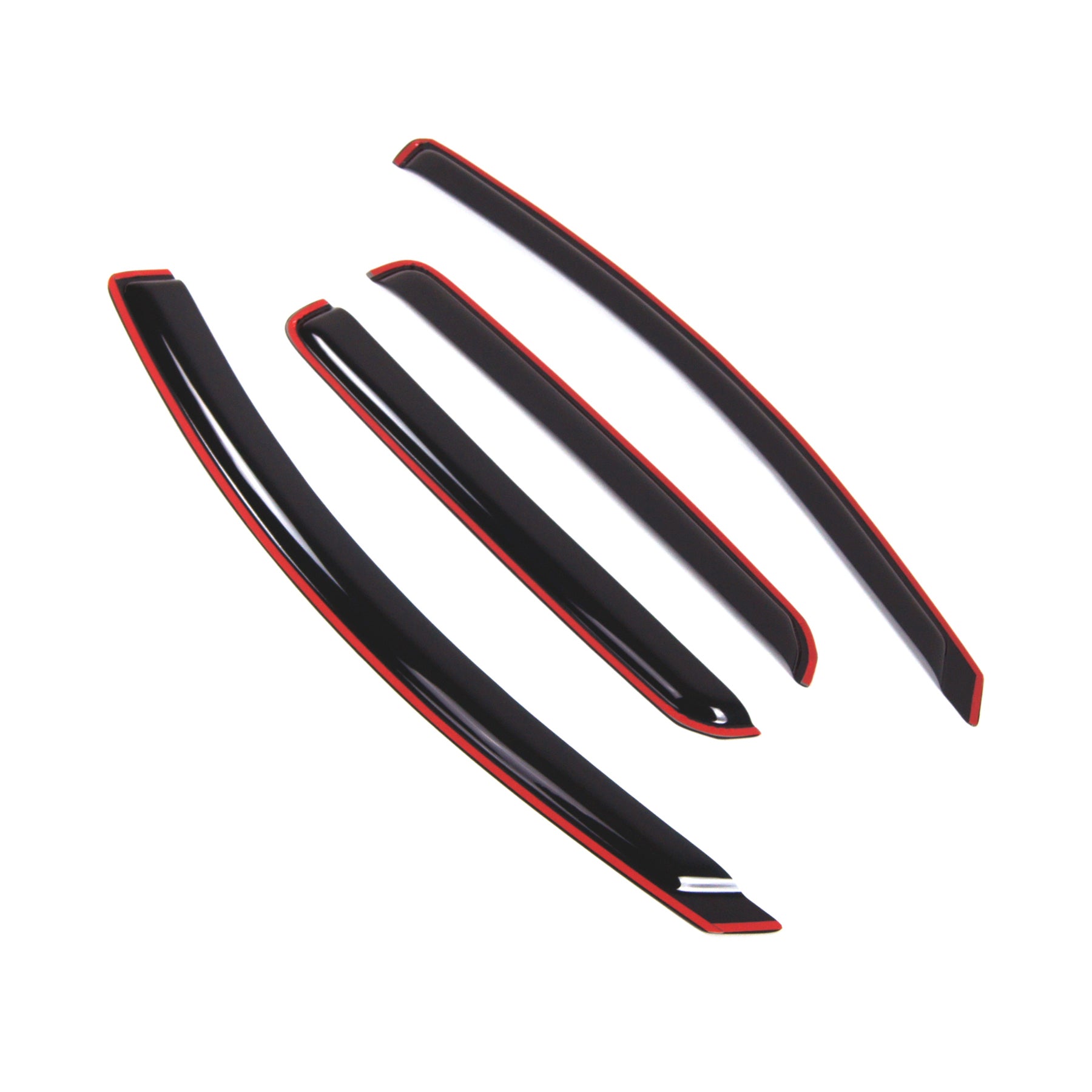 TuningPros In-Channel Window Visor Deflector Smoke Tinted 4 Pcs Set For 2000-2007 Ford Focus Sedan