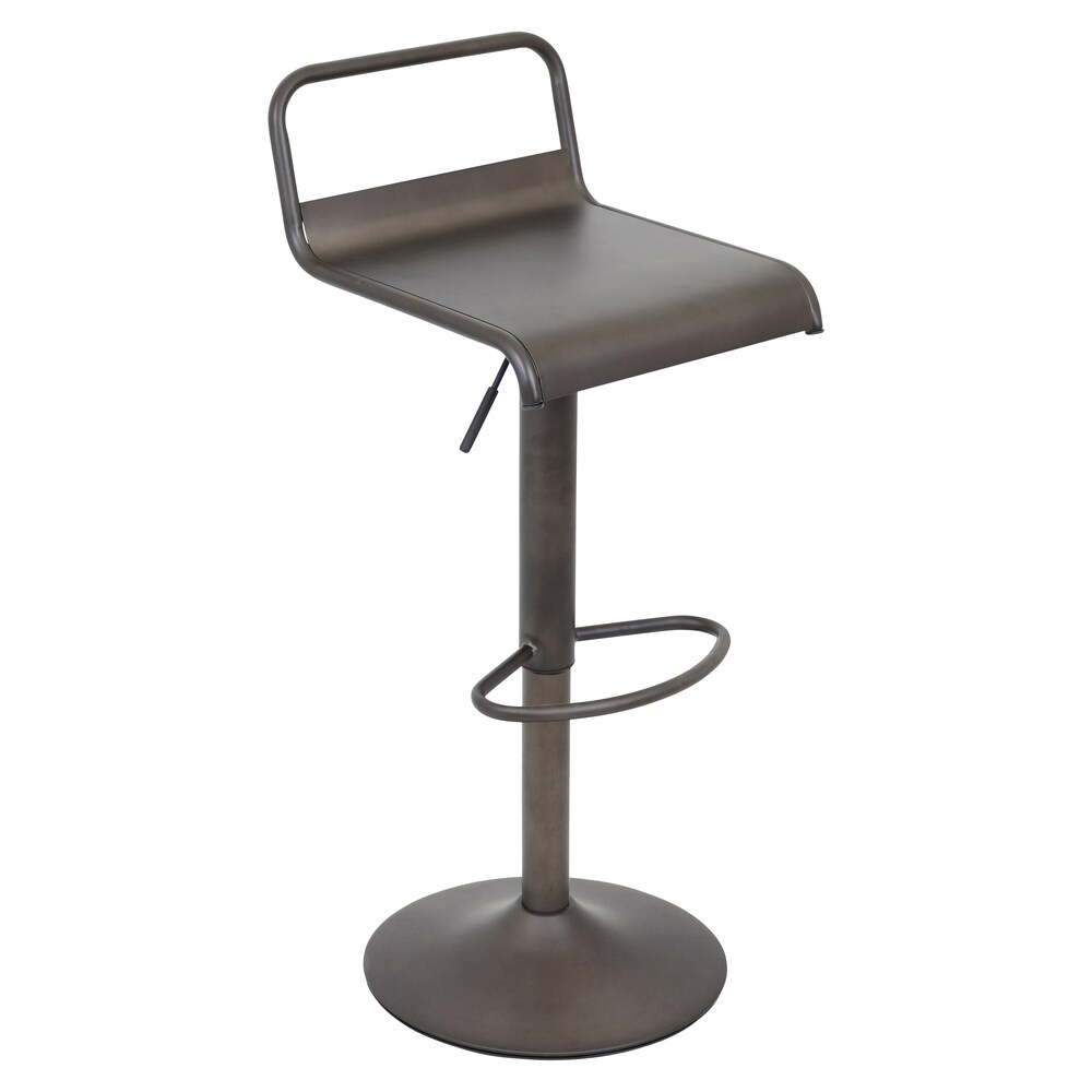 Carbon Loft Wright Emery Industrial Adjustable Height Bar Stool