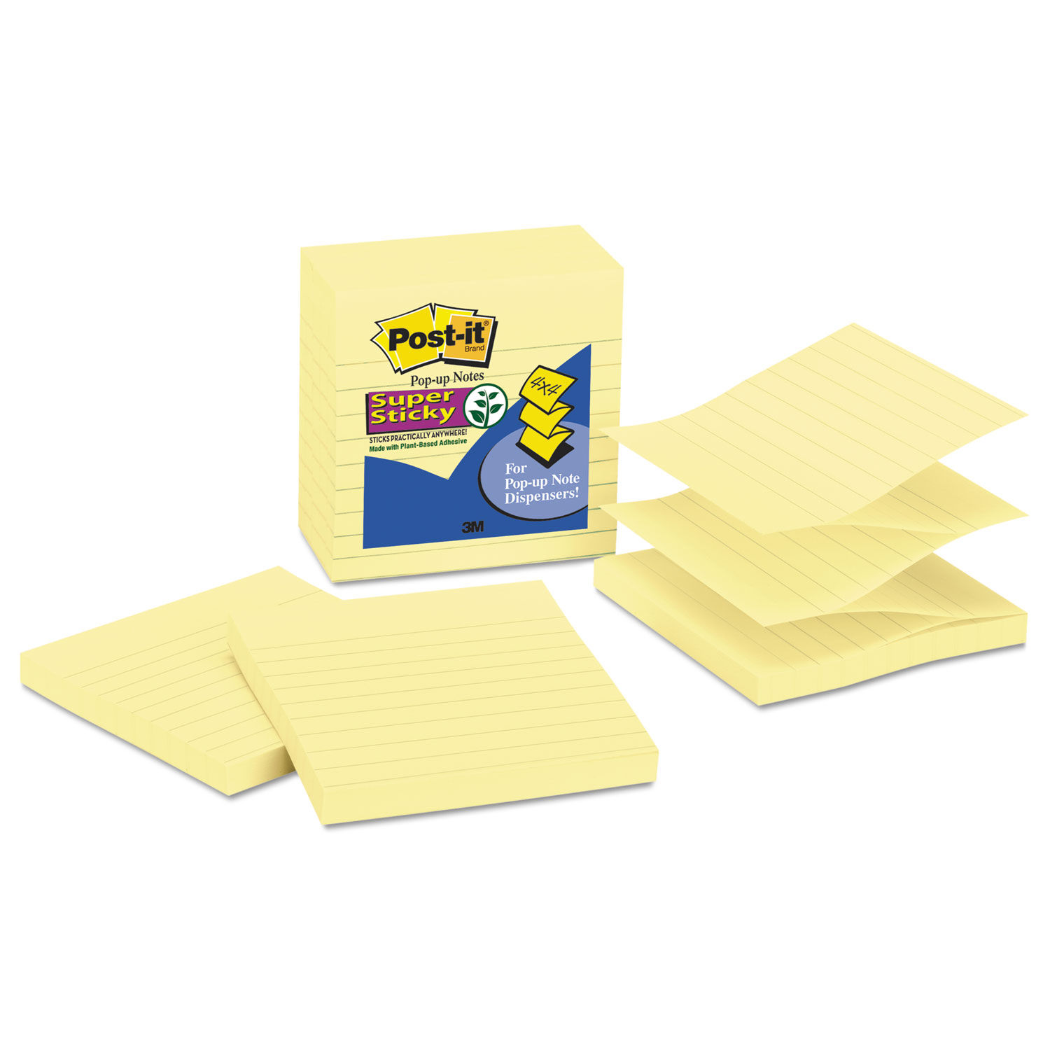 Pop-up Notes Refill by Post-itandreg; Pop-up Notes Super Sticky MMMR440YWSS