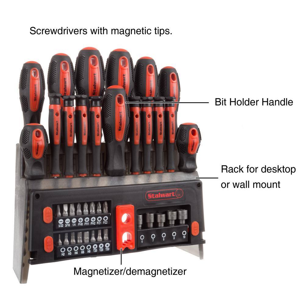 Stalwart Screwdriver Set with Magnetic Tips (39-Piece) HW5500018