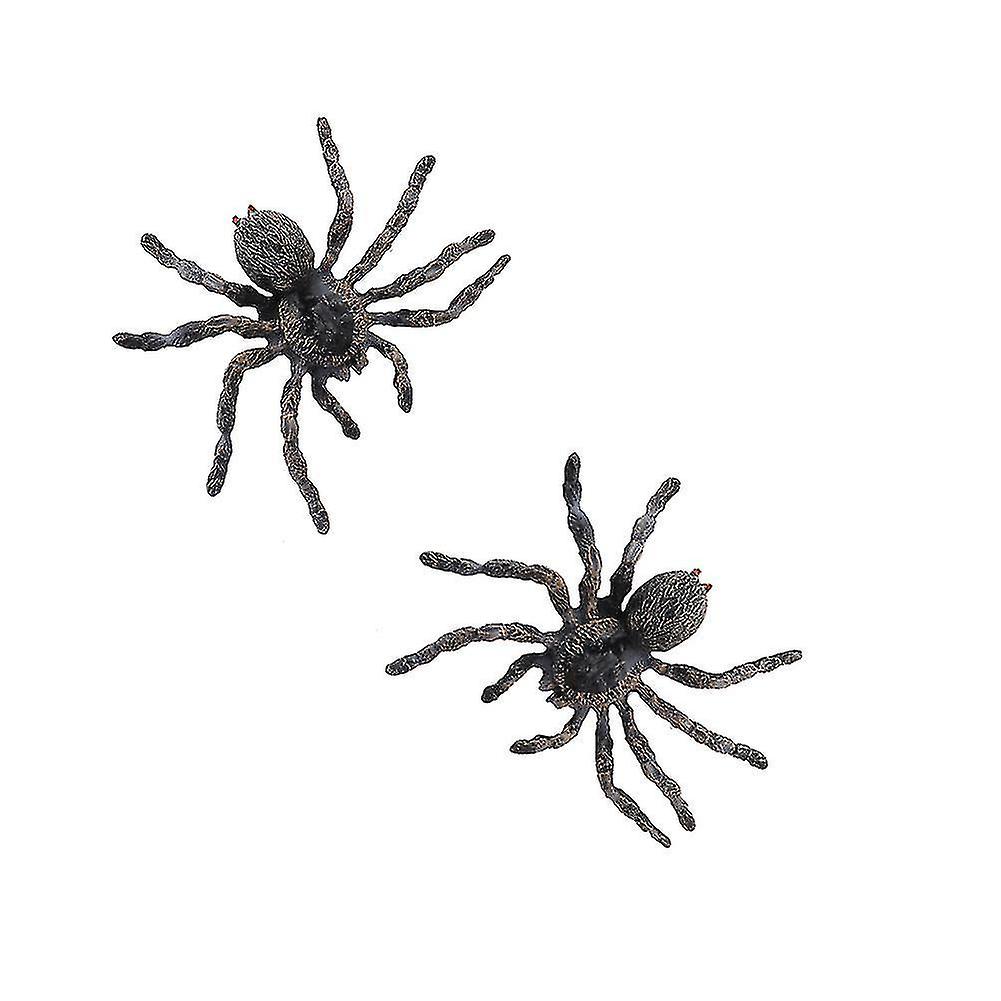 2 Pcs Realistic Plastic Spider Figurines Kids' Educational Toysimulated Spider Model Toys