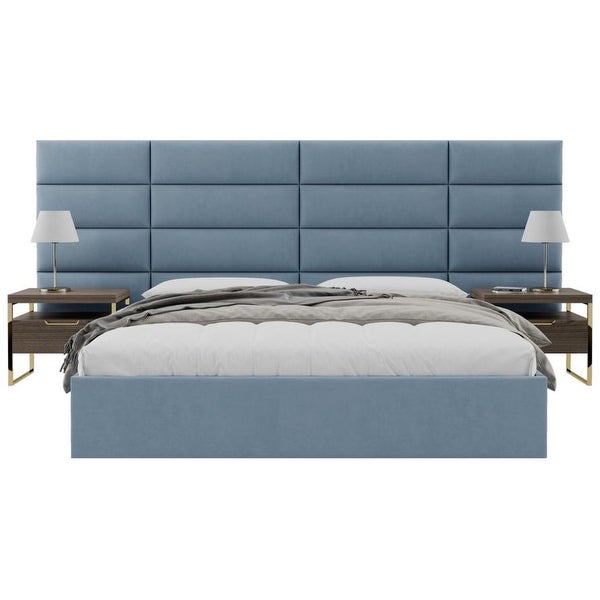 Vant Upholstered Headboards - Ocean Blue - 30 Inch - Set of 4 panels - - 12246084