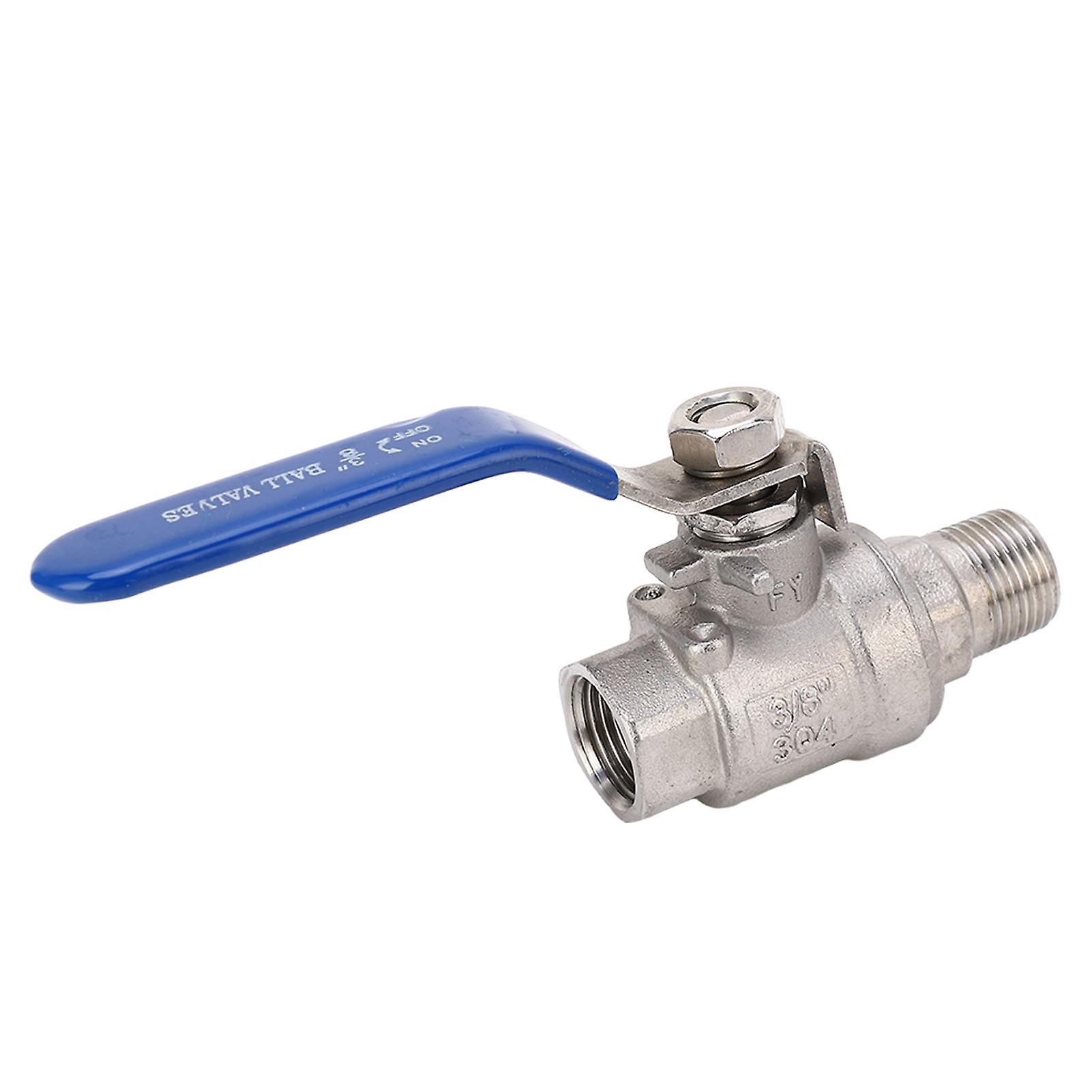 Full Port Ball Valve 3/8 Inch NPT Male and Female Thread Pipe Fitting 1000WOG Stainless Steel Ball Valve