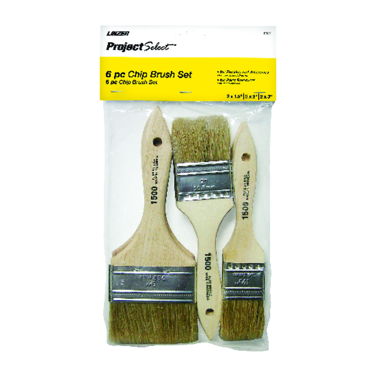 Linzer Project Select Assorted in. Flat Chip Brush