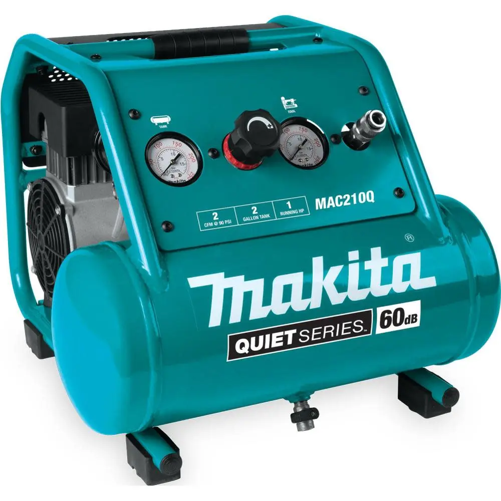 Makita Quiet Series Air Compressor 1 HP 2 Gallon Oil Free Electric MAC210Q from Makita