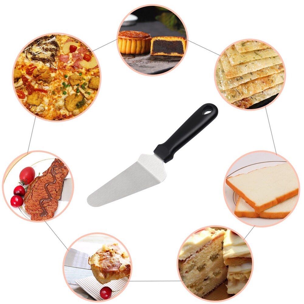 Pie Server Cake Pizza Grill Spatula Baking Cutter Wedding Party Serving Black   1pcs