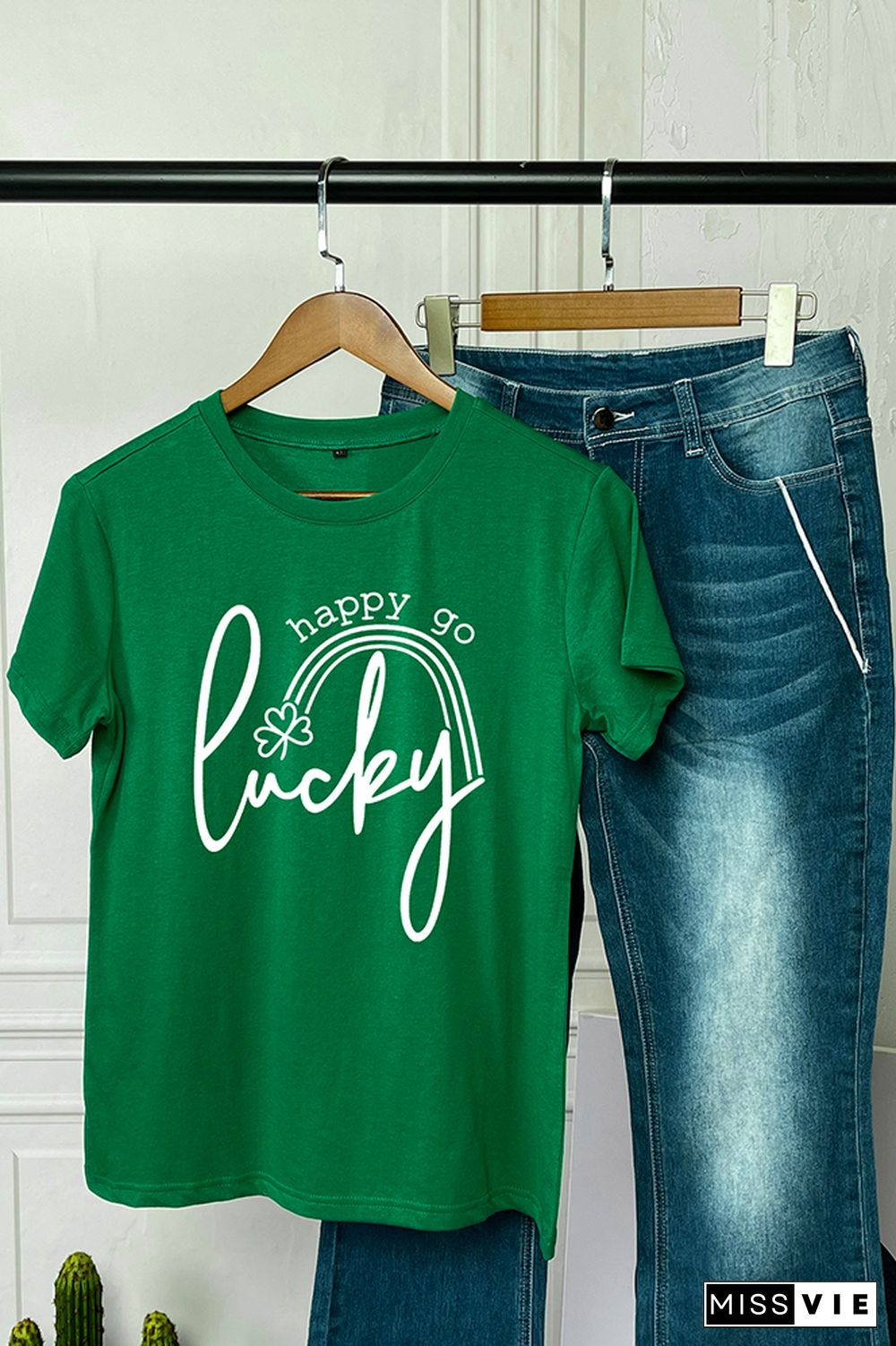 St. Patrick's Day Green Short Sleeve Graphic Tee Wholesale