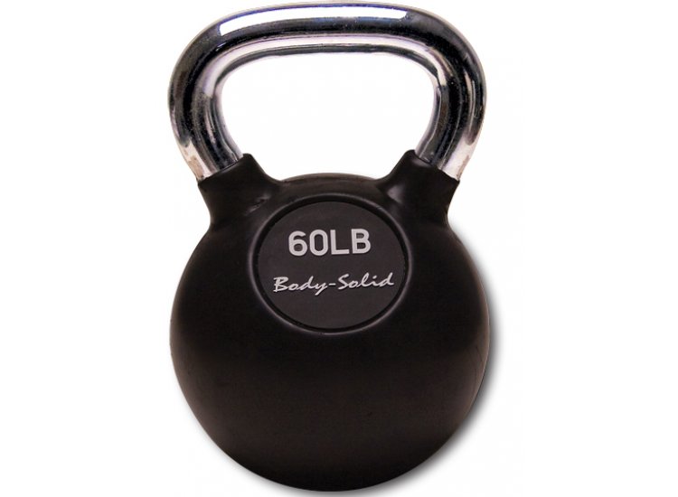 Body-Solid Premium 60 lb Rubber Coated Kettlebell