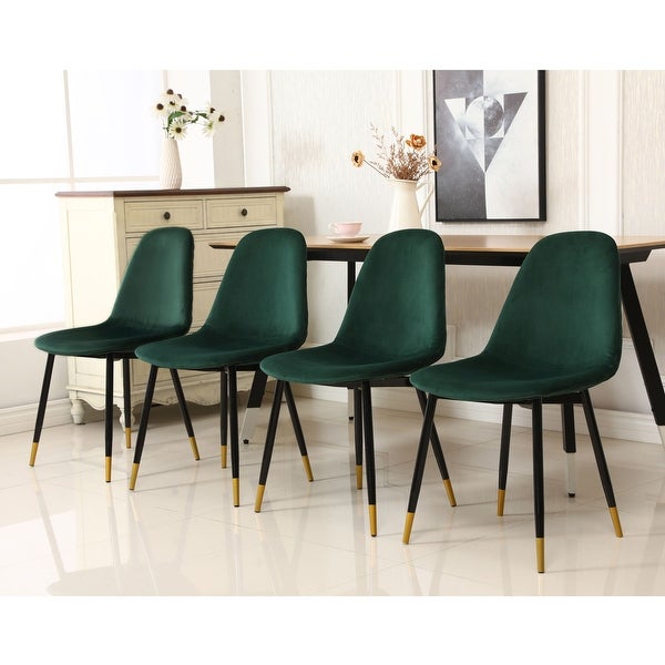 Roundhill Furniture Lassan Contemporary Fabric Upholstered Dining Chairs (Set of 4)