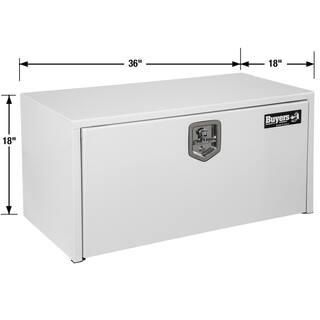 Buyers Products Company 18 in. x 18 in. x 36 in. White Steel Underbody Truck Tool Box 1702405