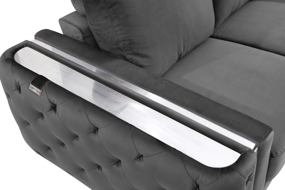 Lorenzo Velvet Sofa   Contemporary   Sofas   by Luxuriant Furniture  Houzz