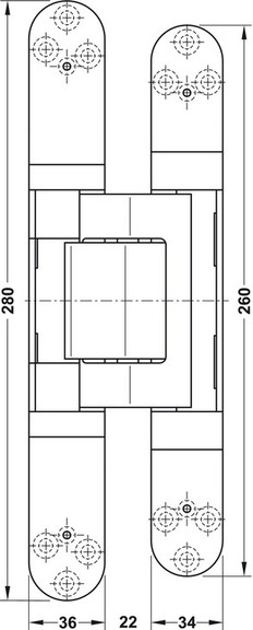 Hafele Concealed Hinge TECTUS TE 645 3D