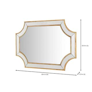 Home Decorators Collection Medium Ornate Gold Beveled Glass Classic Accent Mirror (24 in. H x 35 in. W) H5-MH-239