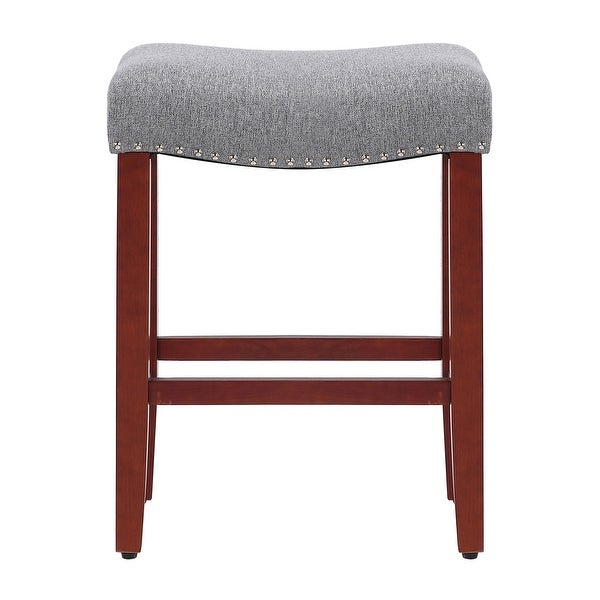 Henley 24-inch Saddle Nailhead Counter Barstool