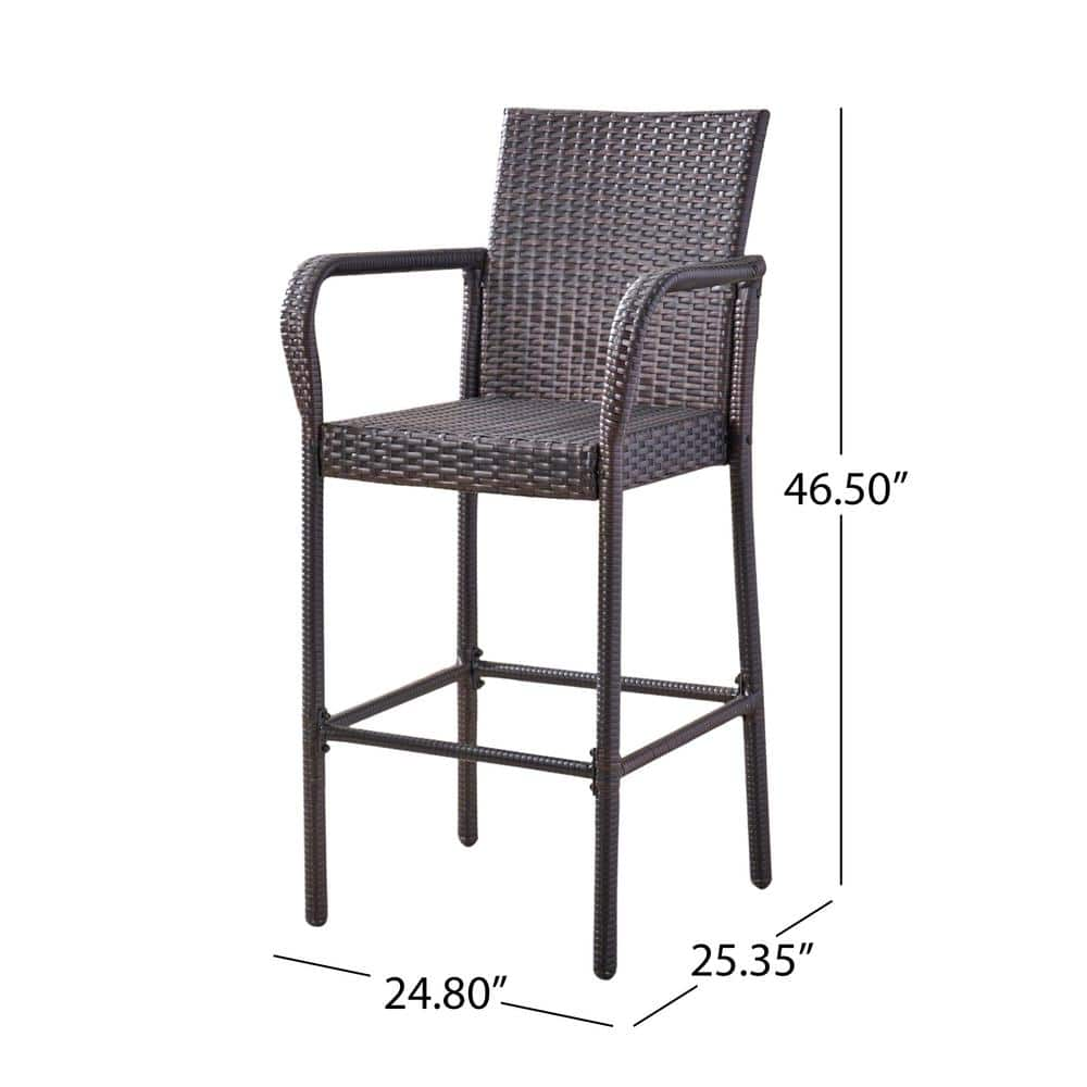 Noble House Delfina Plastic Outdoor Bar Stool (2-Pack) 6499