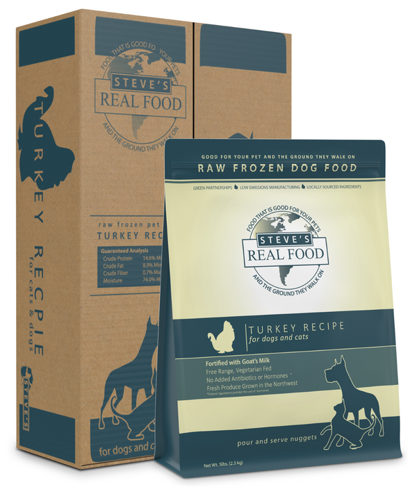 Steve's Real Food Raw Frozen Turkey Diet Food for Dogs and Cats