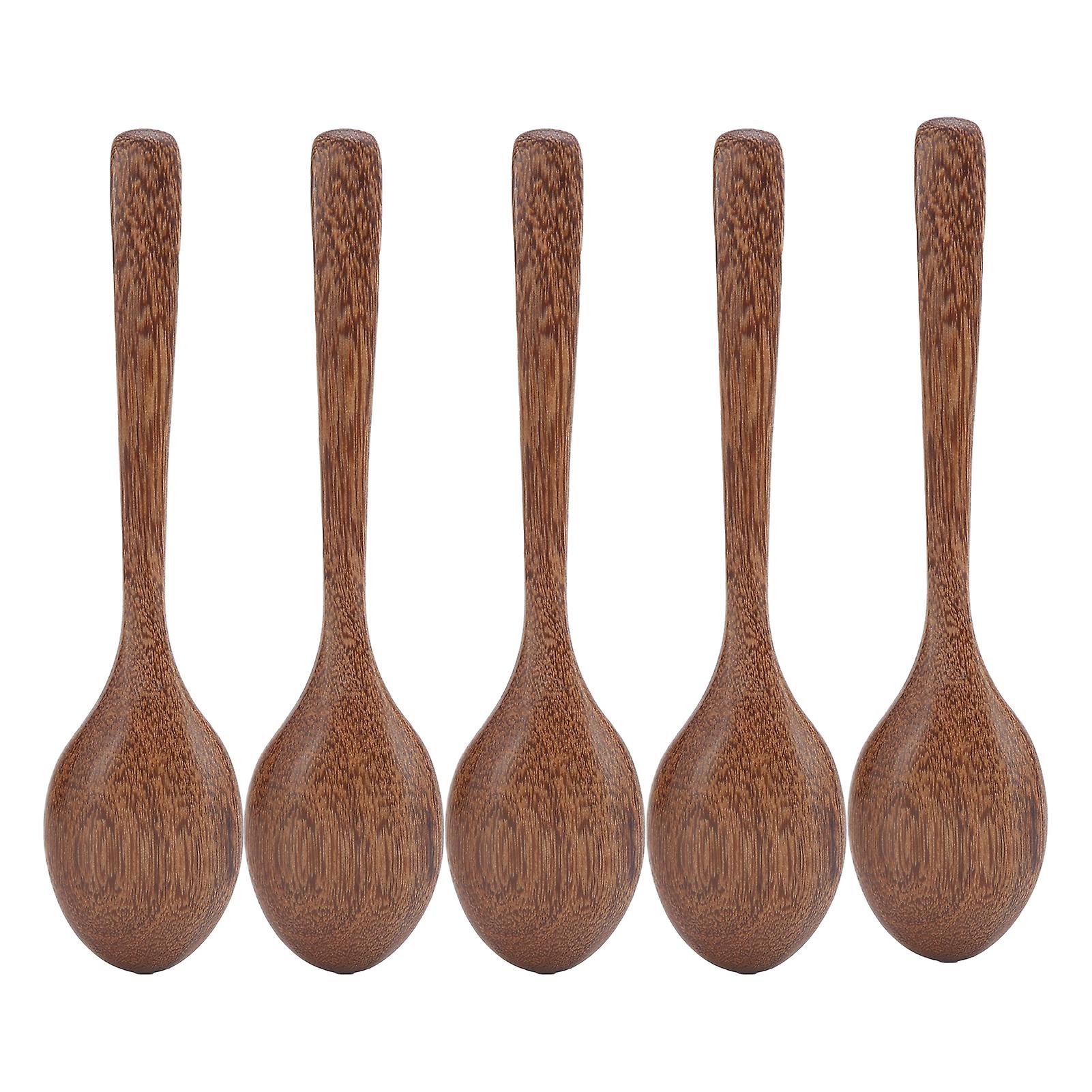 5pcs Wooden Spoons Burr Free Sturdy Durable Light Heat Resistant Wooden Measuring Spoon Set For Gifts Homebig Crimp Tail Spoon