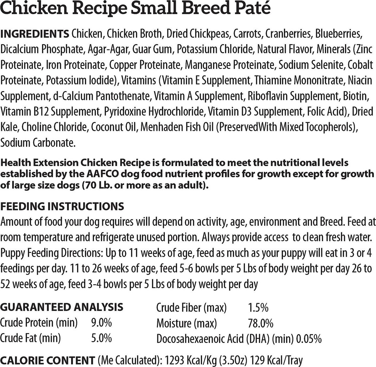 Health Extension Little Cups Chicken and Turkey Recipe Variety Pack Small Breed Grain-Free Wet Puppy Food， 3.5-oz， case of 12