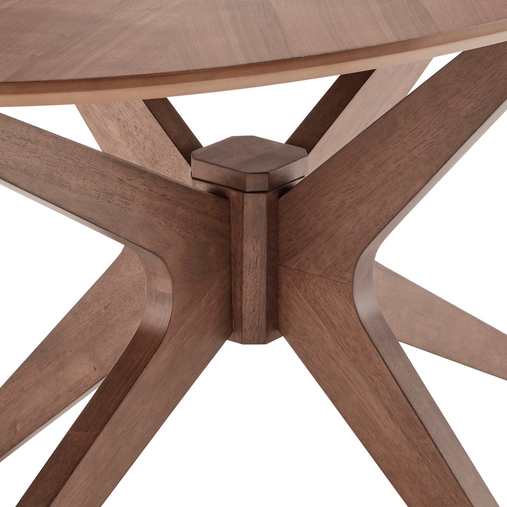 Rondo Walnut Finish Oval Dining Table by iNSPIRE Q Modern