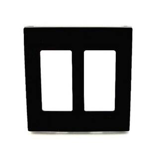 Leviton Black 2-Gang DecoratorRocker Wall Plate (1-Pack) 80309-SE