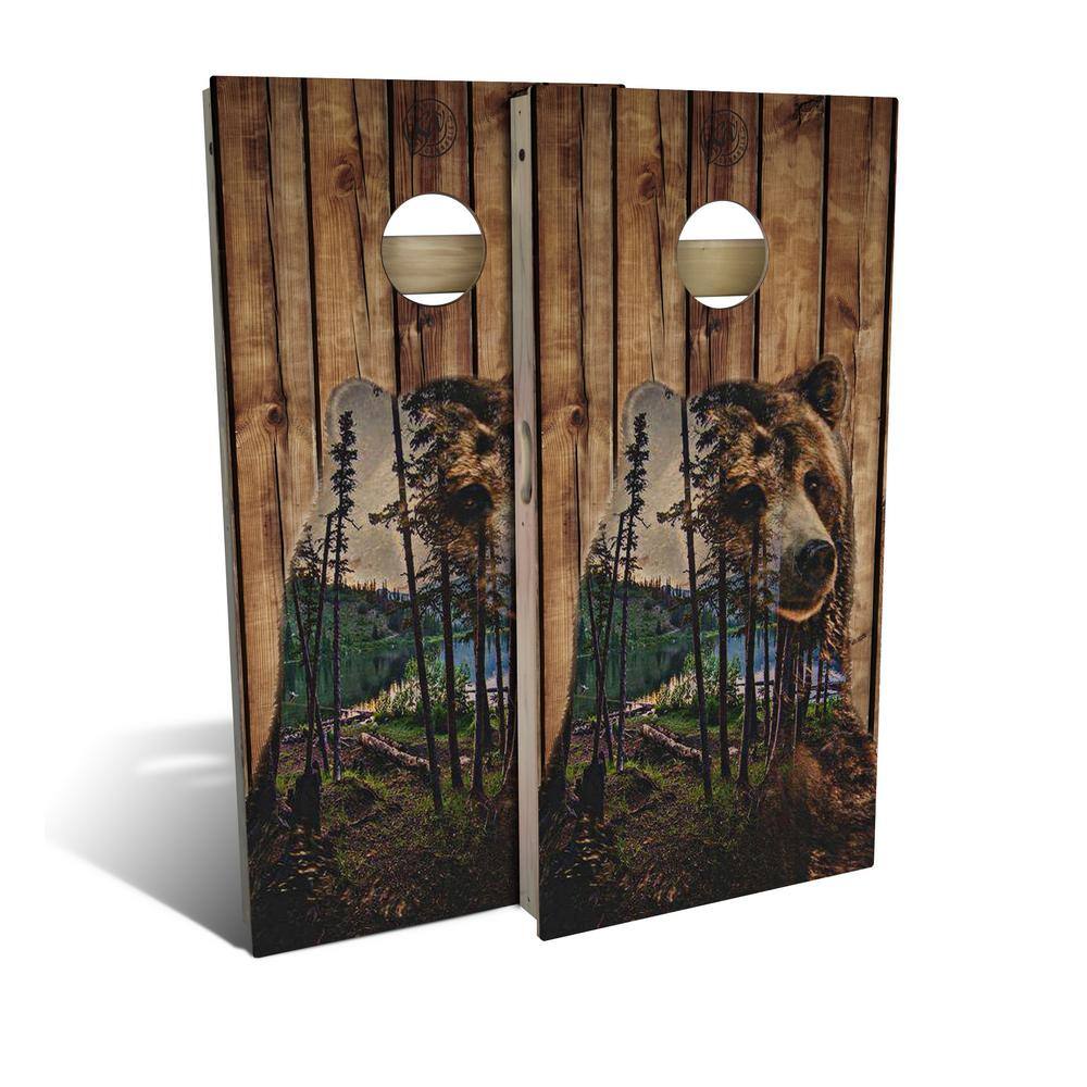 IPG Global Marketing Bear Mountain Regulation Cornhole Board Set (Includes 8 Bags) TRB1554