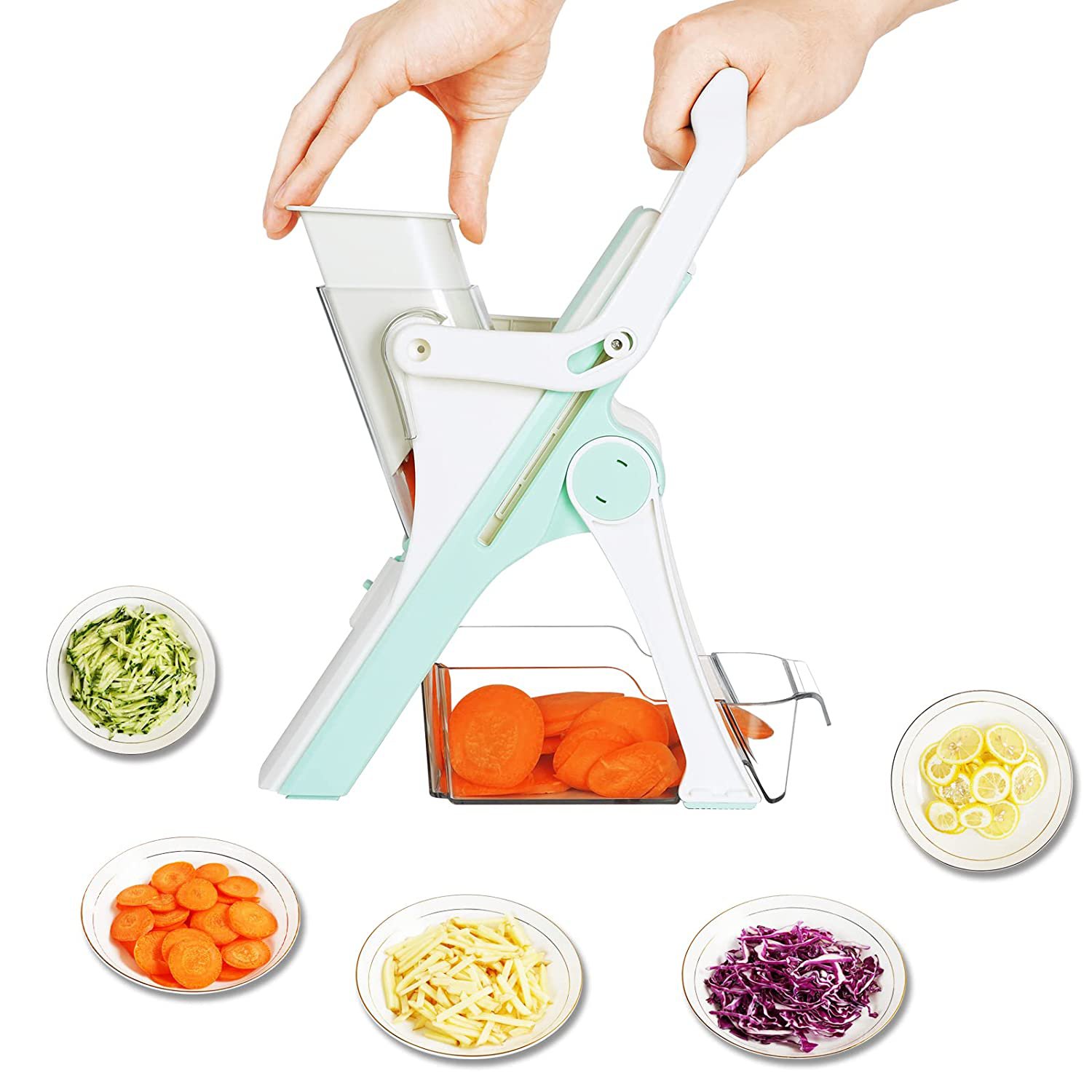 Safe Mandoline Slicer for Kitchen Vegetable Chopper Slicer， Food French Fry Potato Chopper