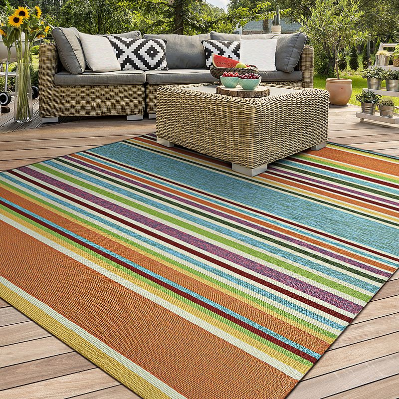 Couristan Covington Sherbet Striped Indoor Outdoor Rug