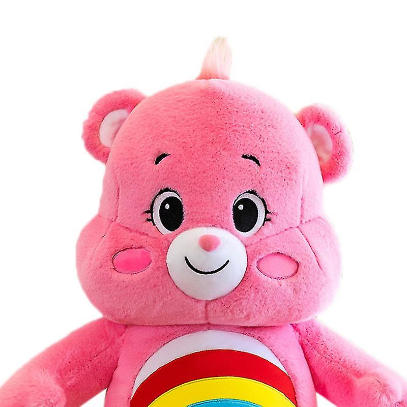 Bear Doll Cute Stuffed Plush Toy Collectable Soft Cuddly Toys Comfortable for Children Pink 26cm/10.24in