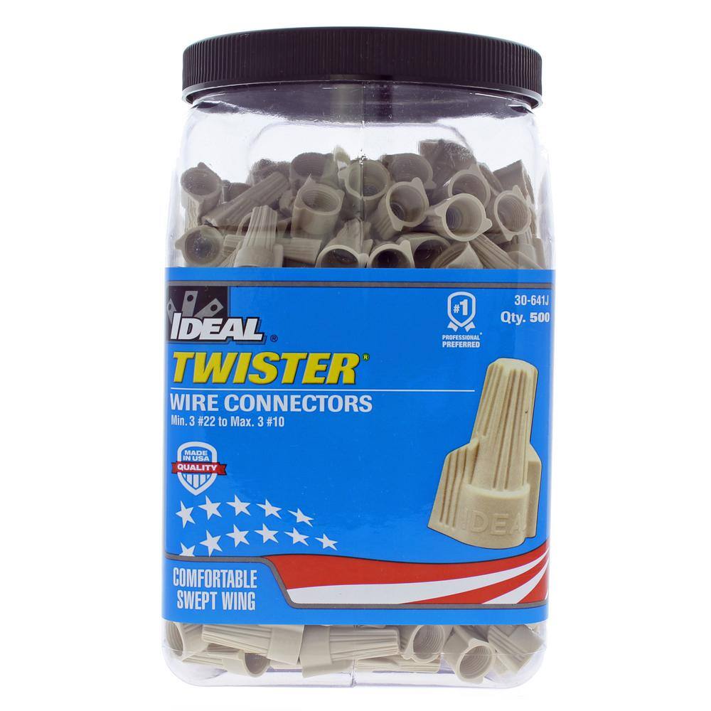 IDEAL Twister Wire Connectors 341 - Tan (500-Jar) 30-641J