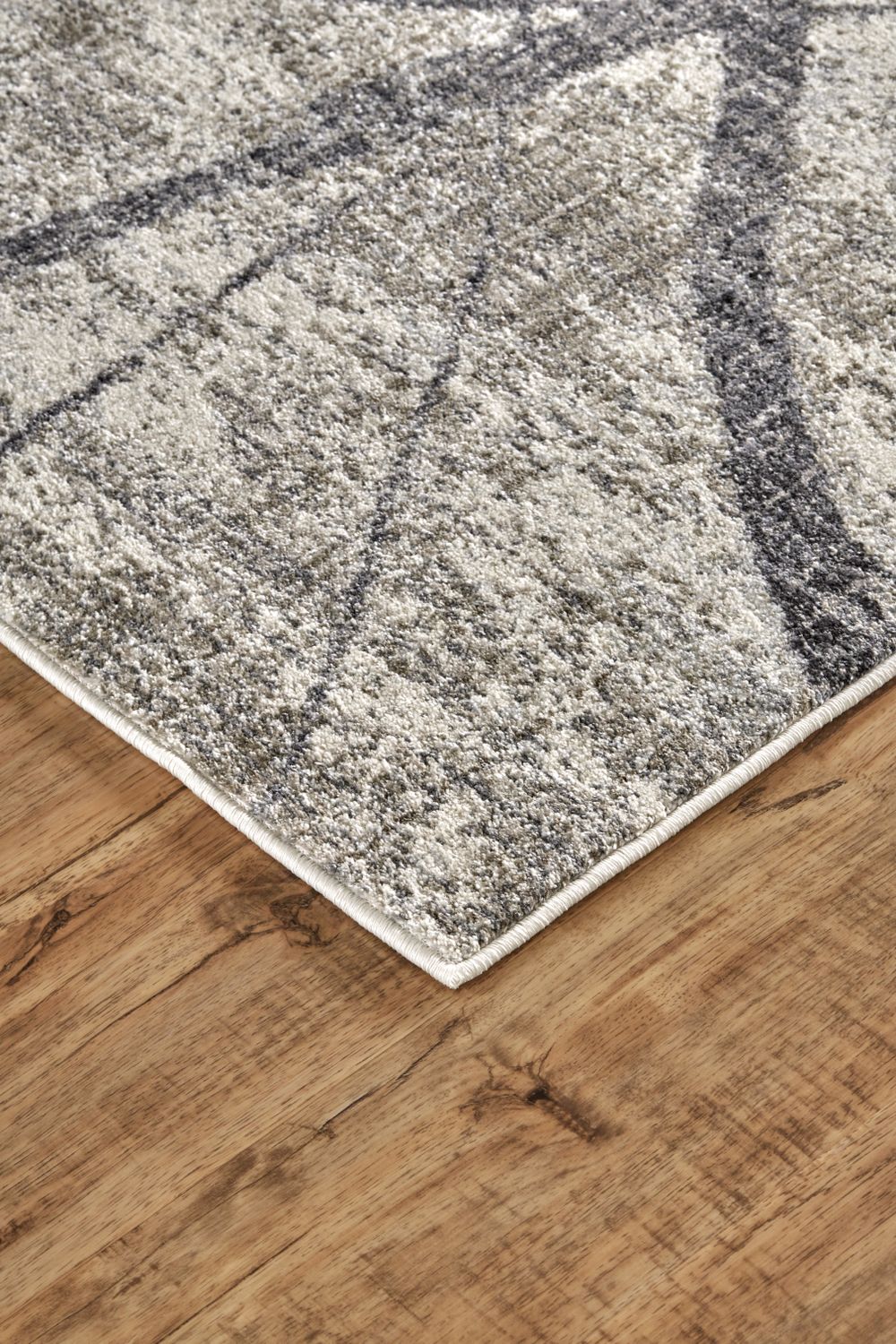 Kiba Warm Gray and Charcoal Rug by BD Fine